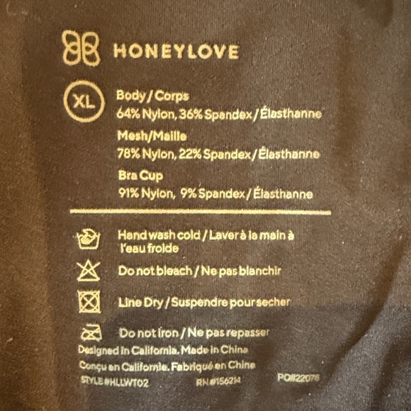 Honeylove Women's Black Liftware Shapewear Tank Top - Picture 5 of 6